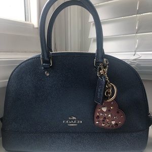 Coach metallic blue purse
